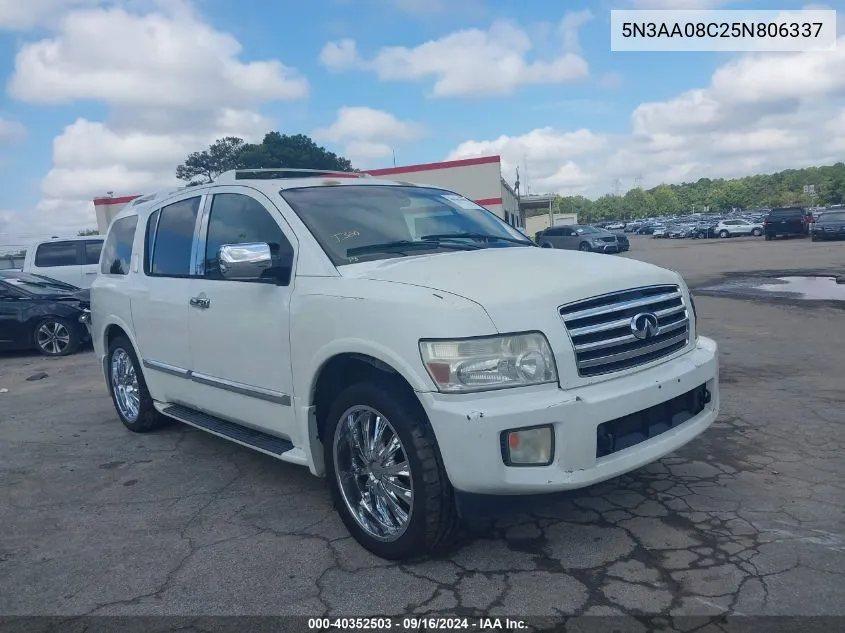 2005 Infiniti Qx56 VIN: 5N3AA08C25N806337 Lot: 40352503