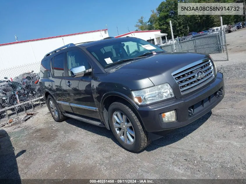 2008 Infiniti Qx56 VIN: 5N3AA08C58N914732 Lot: 40251458