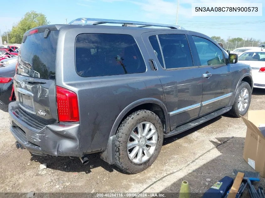 2008 Infiniti Qx56 VIN: 5N3AA08C78N900573 Lot: 40284116