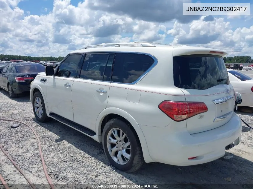 2011 Infiniti Qx56 VIN: JN8AZ2NC2B9302417 Lot: 40238039