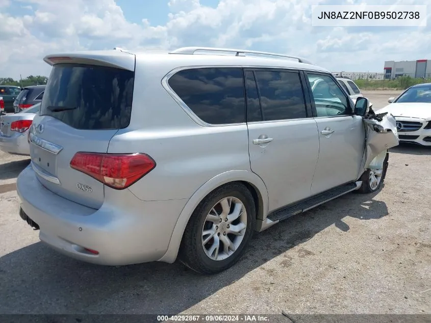 2011 Infiniti Qx56 VIN: JN8AZ2NF0B9502738 Lot: 40292867