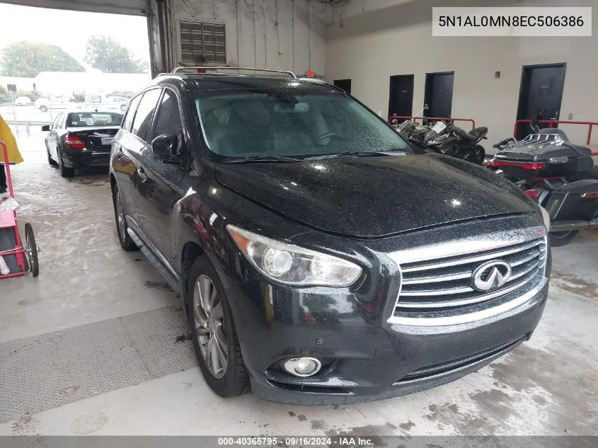 2014 Infiniti Qx60 VIN: 5N1AL0MN8EC506386 Lot: 40365795