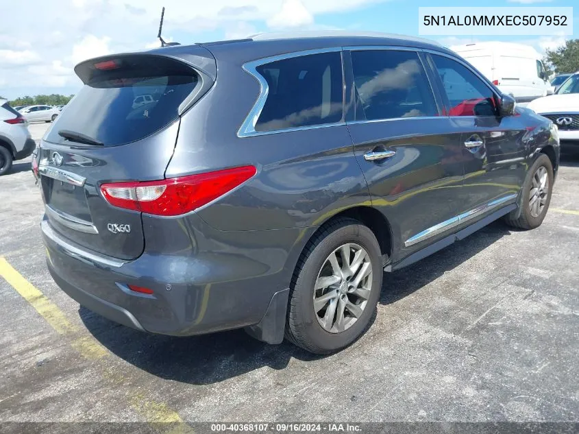 5N1AL0MMXEC507952 2014 Infiniti Qx60