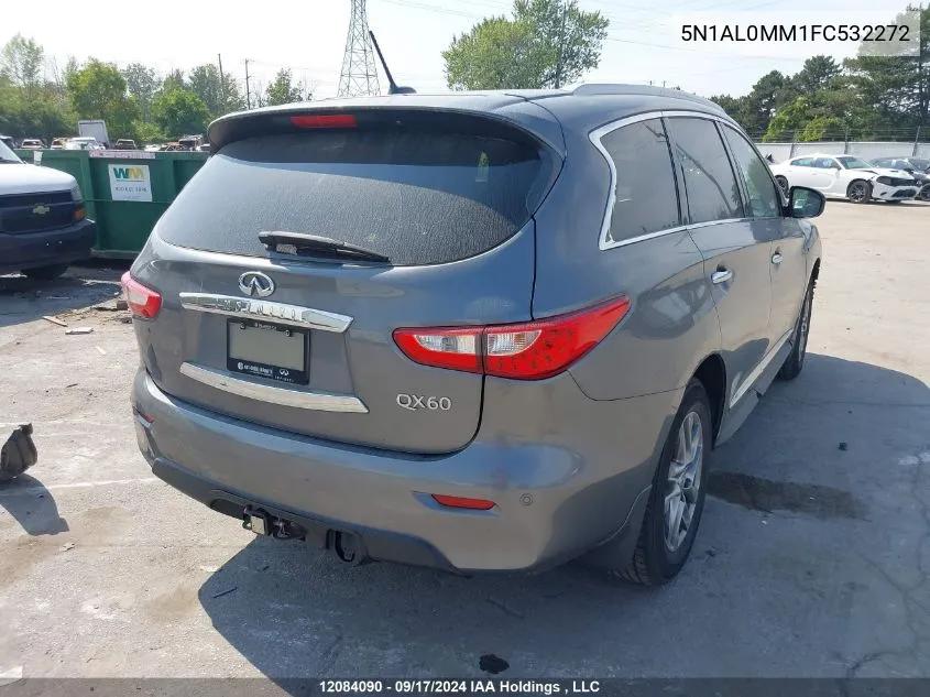 2015 Infiniti Qx60 VIN: 5N1AL0MM1FC532272 Lot: 12084090