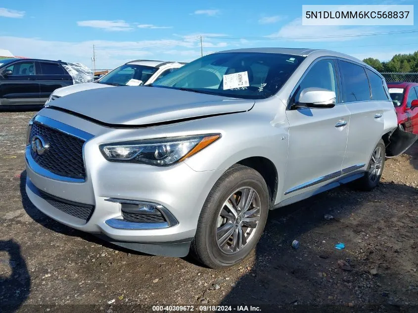 5N1DL0MM6KC568837 2019 Infiniti Qx60 Luxe/Pure