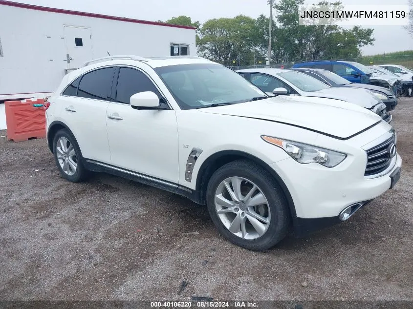 2015 Infiniti Qx70 VIN: JN8CS1MW4FM481159 Lot: 40106220