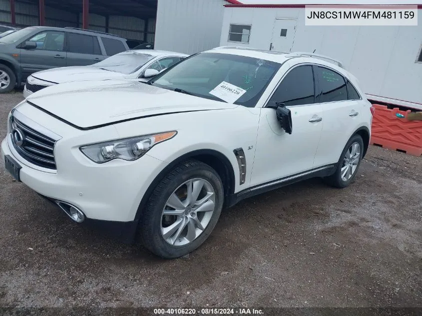 2015 Infiniti Qx70 VIN: JN8CS1MW4FM481159 Lot: 40106220