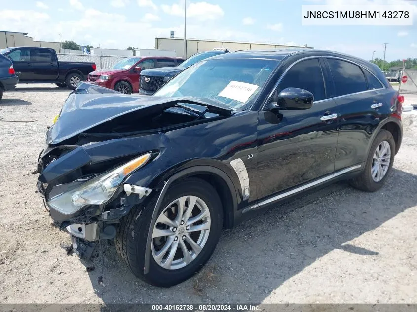 2017 Infiniti Qx70 VIN: JN8CS1MU8HM143278 Lot: 40152738