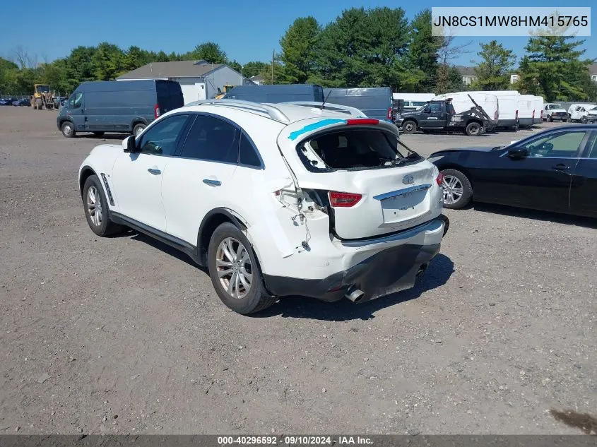 2017 Infiniti Qx70 VIN: JN8CS1MW8HM415765 Lot: 40296592