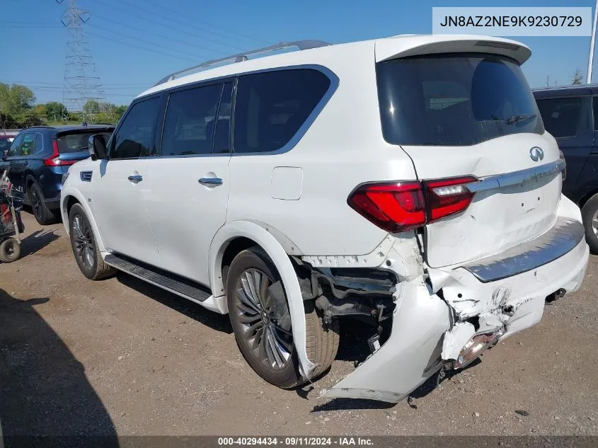 2019 Infiniti Qx80 Luxe VIN: JN8AZ2NE9K9230729 Lot: 40294434