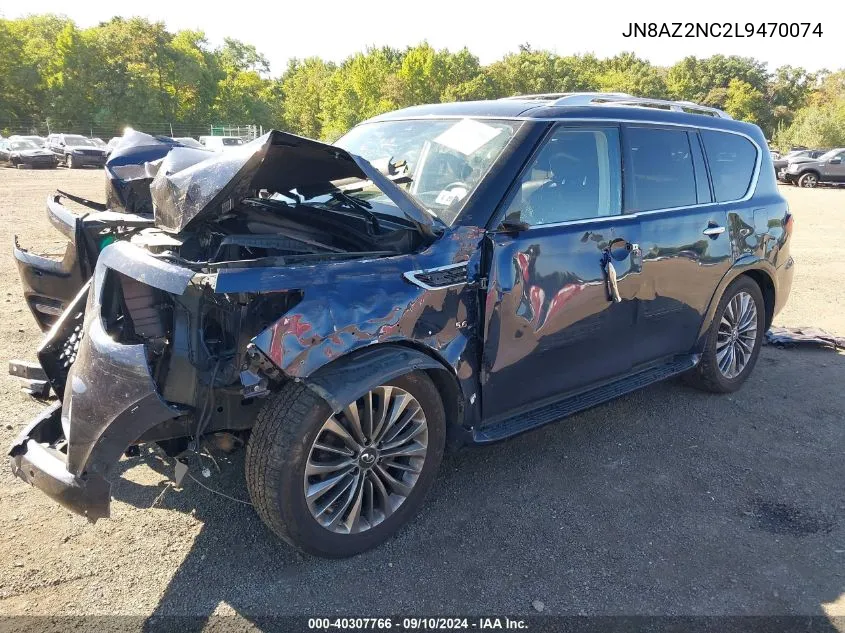 2020 Infiniti Qx80 Luxe Awd VIN: JN8AZ2NC2L9470074 Lot: 40307766