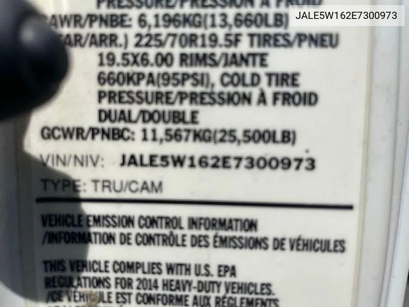 JALE5W162E7300973 2014 Isuzu Dsl Reg At