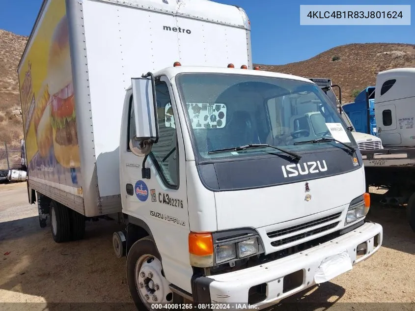 2003 Isuzu Npr VIN: 4KLC4B1R83J801624 Lot: 40081265