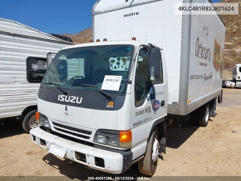 2003 Isuzu Npr VIN: 4KLC4B1R83J801624 Lot: 40081265