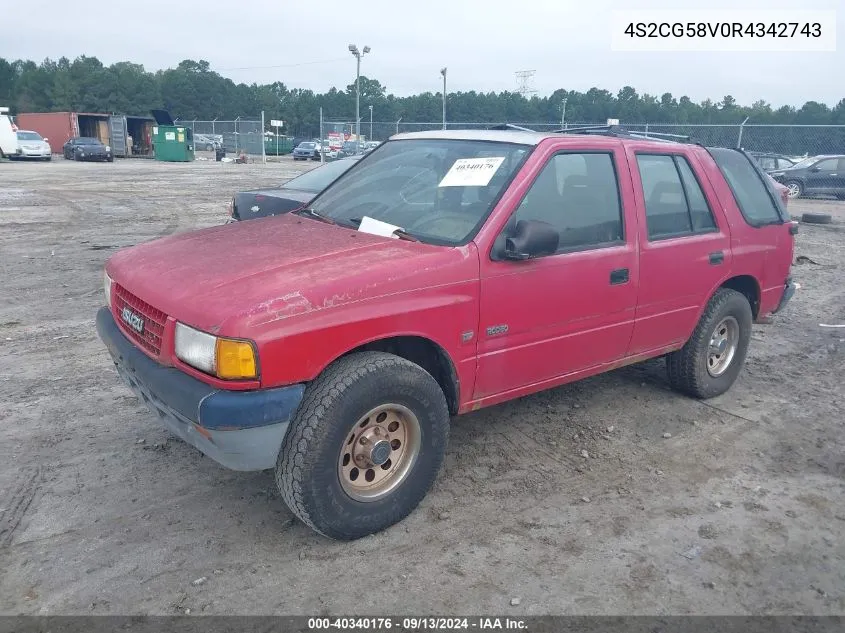 1994 Isuzu Rodeo S/Ls VIN: 4S2CG58V0R4342743 Lot: 40340176