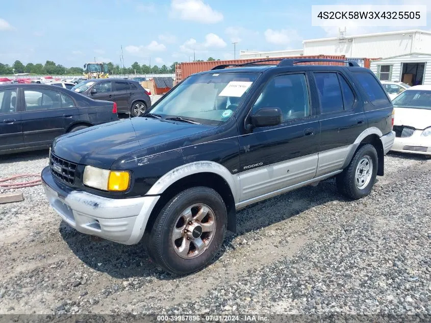 1999 Isuzu Rodeo Ls/Lse/S 3.2L VIN: 4S2CK58W3X4325505 Lot: 39987896