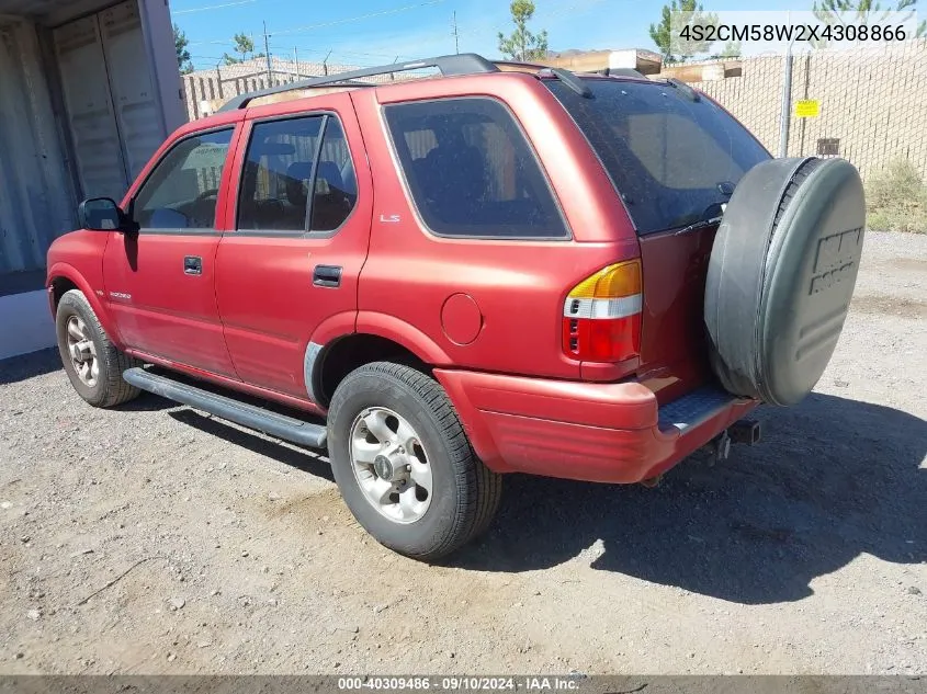 1999 Isuzu Rodeo Ls/Lse/S VIN: 4S2CM58W2X4308866 Lot: 40309486