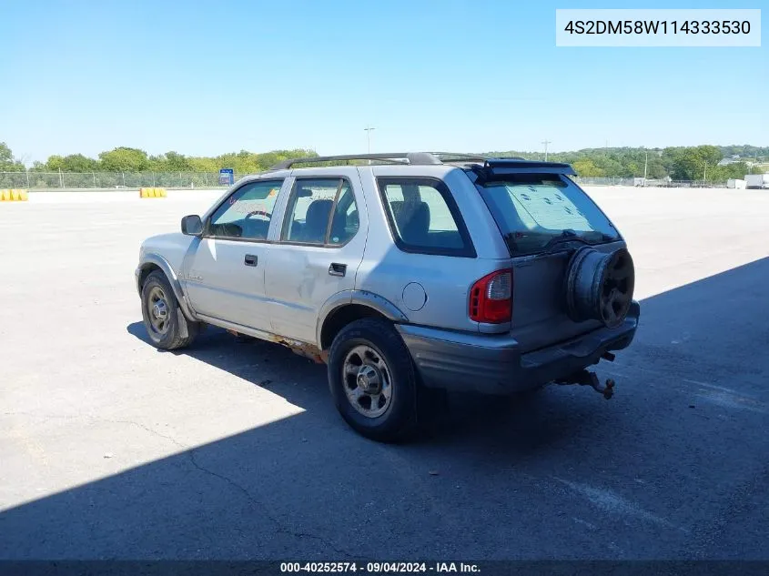 2001 Isuzu Rodeo Ls 3.2L/Ls 3.2L V6/Lse 3.2L V6/S/S 3.2L V6 VIN: 4S2DM58W114333530 Lot: 40252574