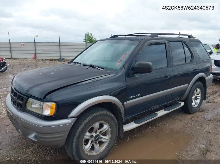 2002 Isuzu Rodeo Ls 3.2L V6/Lse 3.2L V6/S 3.2L V6 VIN: 4S2CK58W624340573 Lot: 40314616