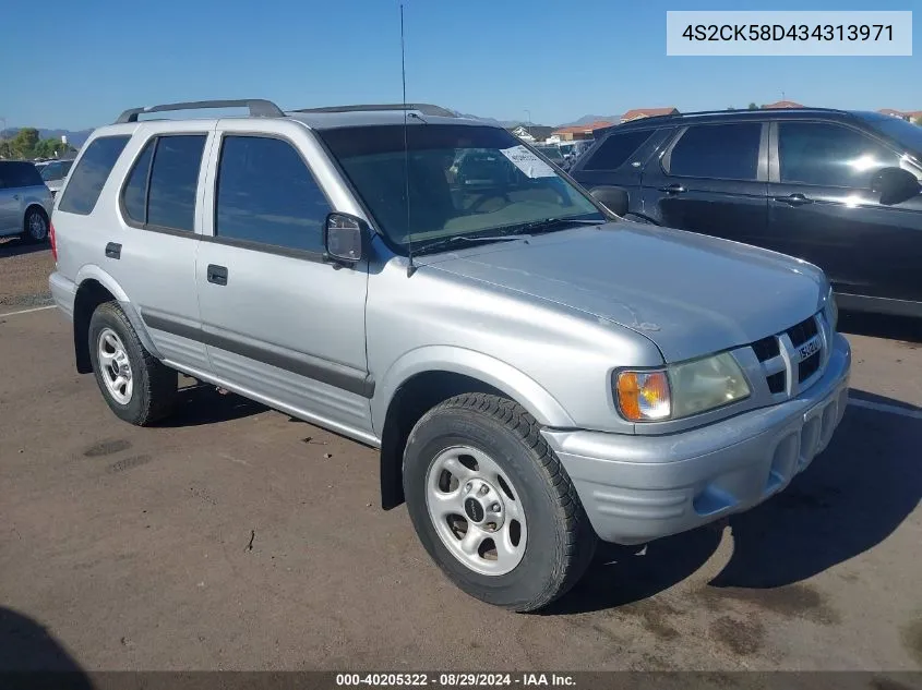 2003 Isuzu Rodeo S 2.2L VIN: 4S2CK58D434313971 Lot: 40205322