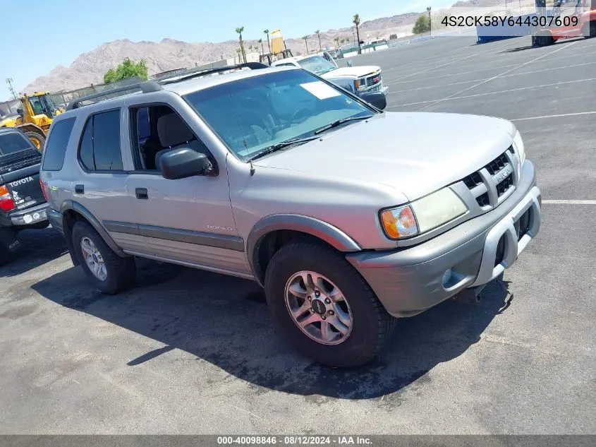 2004 Isuzu Rodeo S 3.5L V6 VIN: 4S2CK58Y644307609 Lot: 40098846