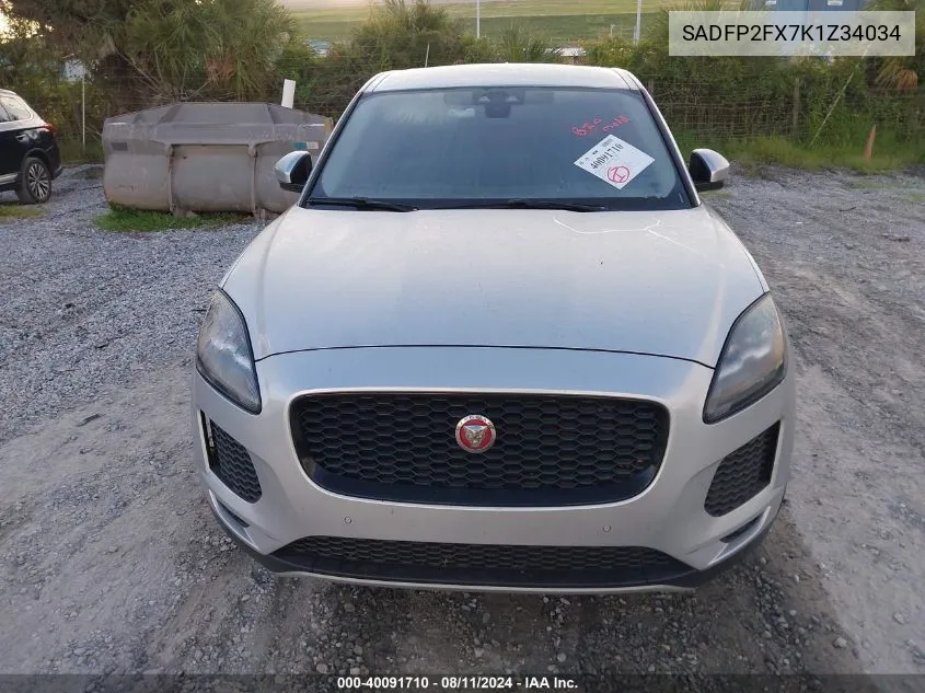 2019 Jaguar E-Pace Se VIN: SADFP2FX7K1Z34034 Lot: 40091710