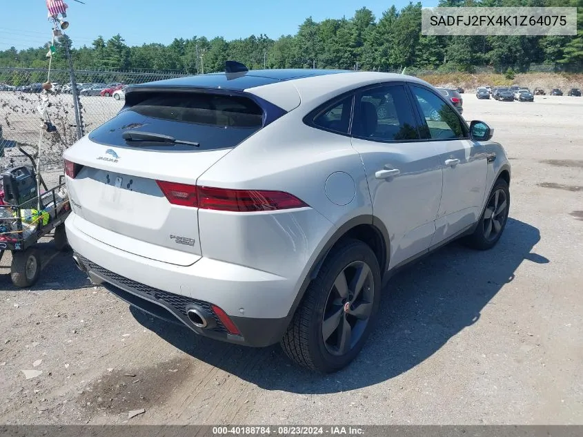 2019 Jaguar E-Pace S VIN: SADFJ2FX4K1Z64075 Lot: 40188784