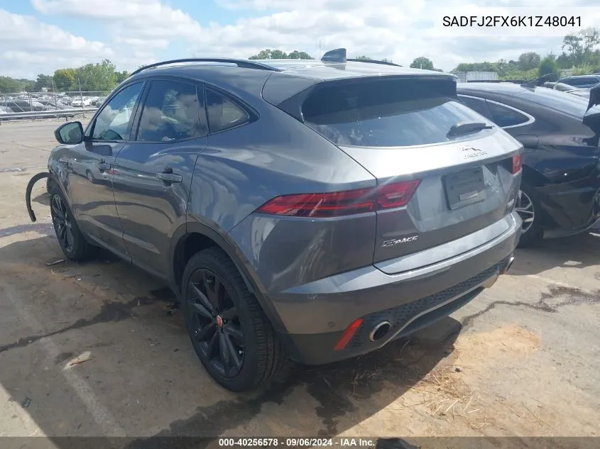 2019 Jaguar E-Pace S VIN: SADFJ2FX6K1Z48041 Lot: 40256578