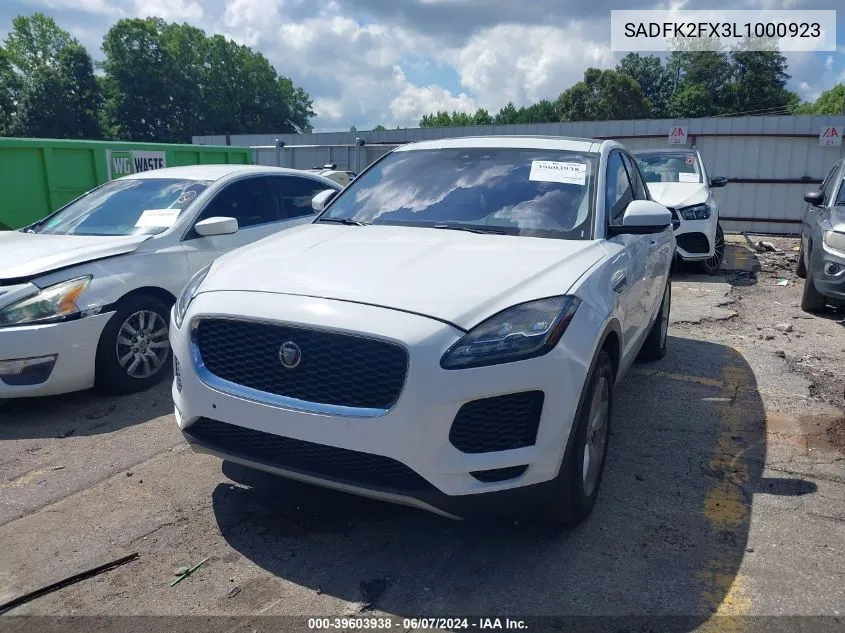 2020 Jaguar E-Pace P250 Awd Automatic VIN: SADFK2FX3L1000923 Lot: 39603938