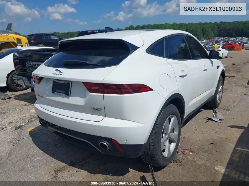 2020 Jaguar E-Pace P250 Awd Automatic VIN: SADFK2FX3L1000923 Lot: 39603938