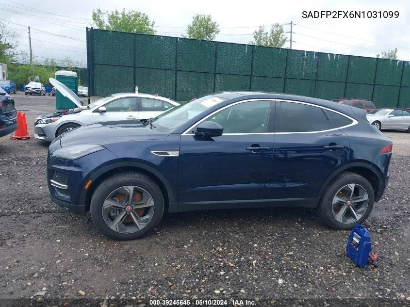 2022 Jaguar E-Pace Se P250 Awd Automatic VIN: SADFP2FX6N1031099 Lot: 39245645