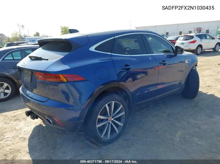 SADFP2FX2N1030435 2022 Jaguar E-Pace Se P250 Awd Automatic