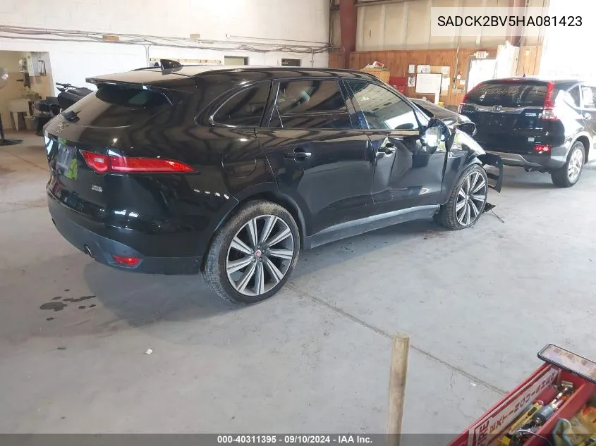 2017 Jaguar F-Pace 35T Prestige VIN: SADCK2BV5HA081423 Lot: 40311395