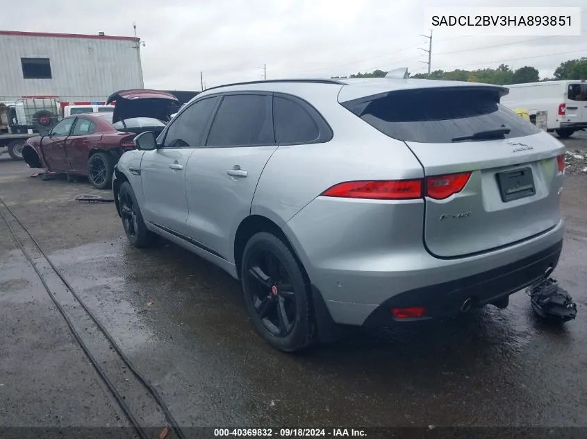 2017 Jaguar F-Pace 35T R-Sport VIN: SADCL2BV3HA893851 Lot: 40369832