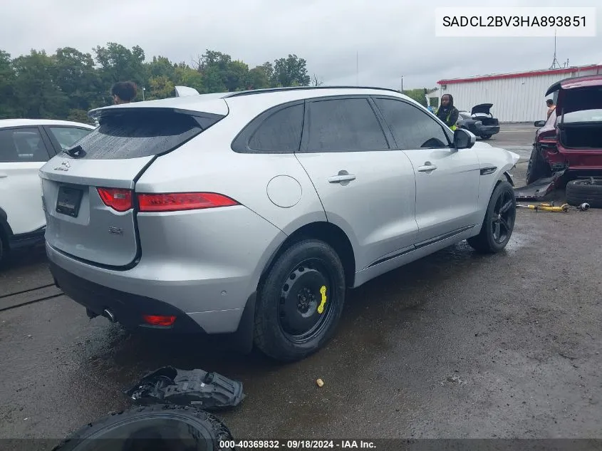 2017 Jaguar F-Pace 35T R-Sport VIN: SADCL2BV3HA893851 Lot: 40369832