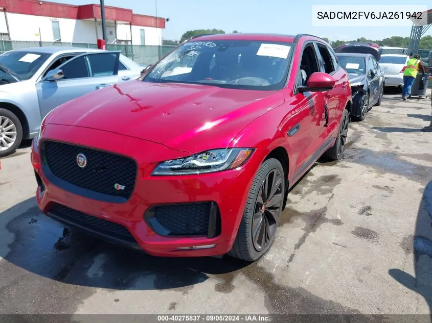 2018 Jaguar F-Pace S VIN: SADCM2FV6JA261942 Lot: 40275837