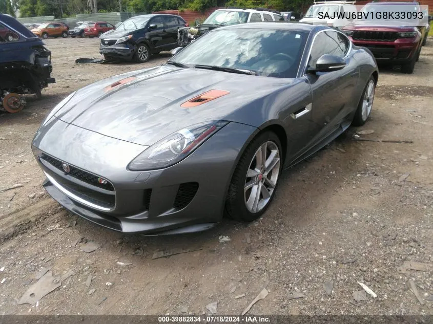 2016 Jaguar F-Type S VIN: SAJWJ6BV1G8K33093 Lot: 39882834