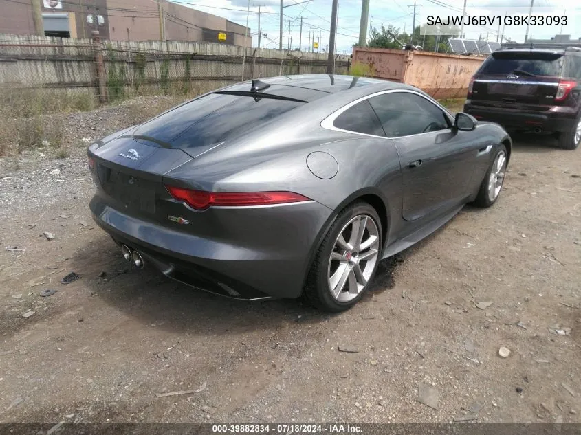 2016 Jaguar F-Type S VIN: SAJWJ6BV1G8K33093 Lot: 39882834