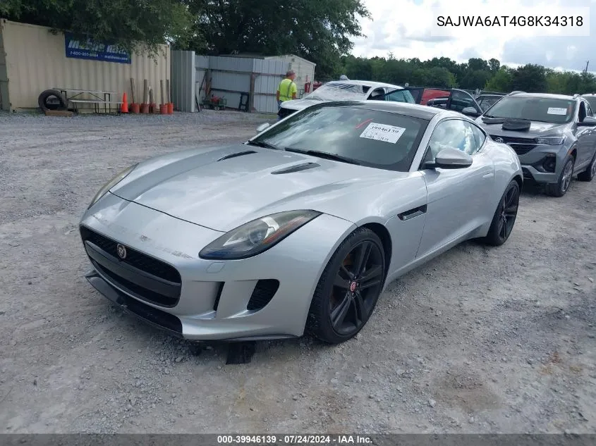 2016 Jaguar F-Type VIN: SAJWA6AT4G8K34318 Lot: 39946139