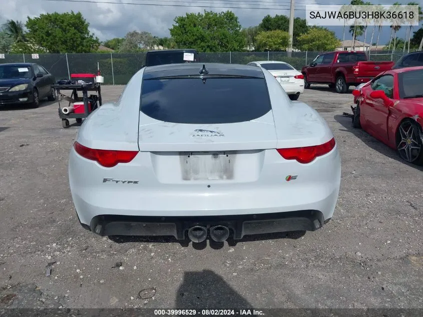 2017 Jaguar F-Type S/S British Design Edition VIN: SAJWA6BU3H8K36618 Lot: 39996529