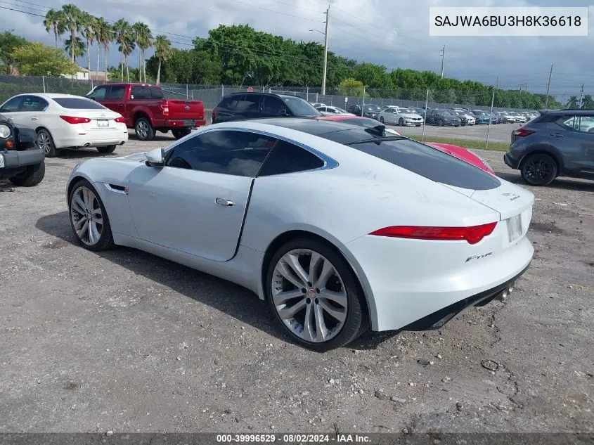 2017 Jaguar F-Type S/S British Design Edition VIN: SAJWA6BU3H8K36618 Lot: 39996529