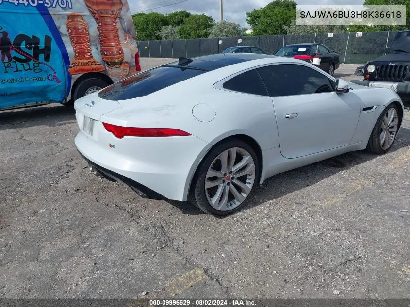 2017 Jaguar F-Type S/S British Design Edition VIN: SAJWA6BU3H8K36618 Lot: 39996529