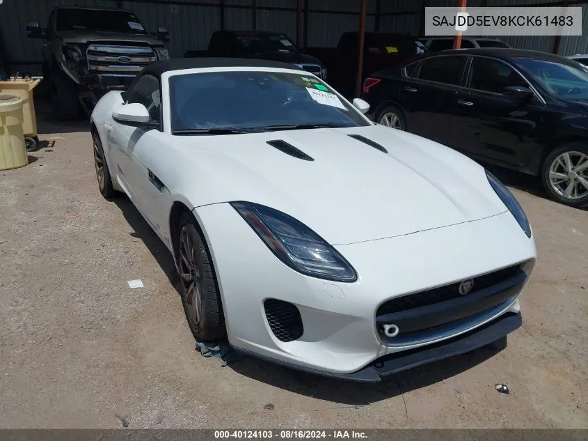 2019 Jaguar F-Type P340 VIN: SAJDD5EV8KCK61483 Lot: 40124103