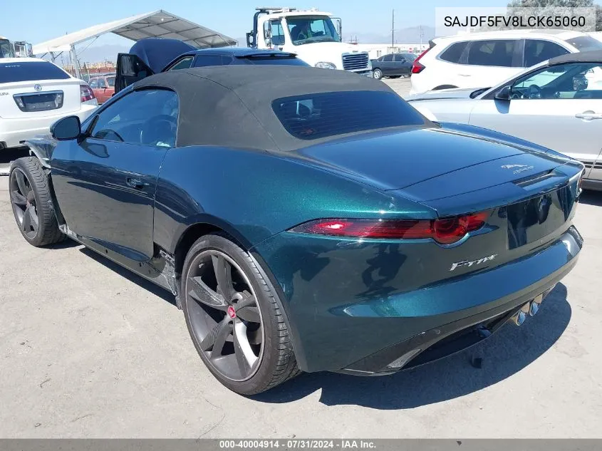 2020 Jaguar F-Type Coupe R-Dynamic Rwd Automatic VIN: SAJDF5FV8LCK65060 Lot: 40004914