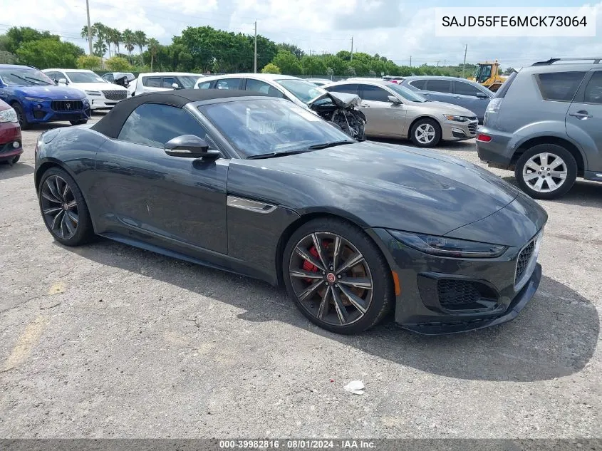 2021 Jaguar F-Type R Awd Automatic VIN: SAJD55FE6MCK73064 Lot: 39982816