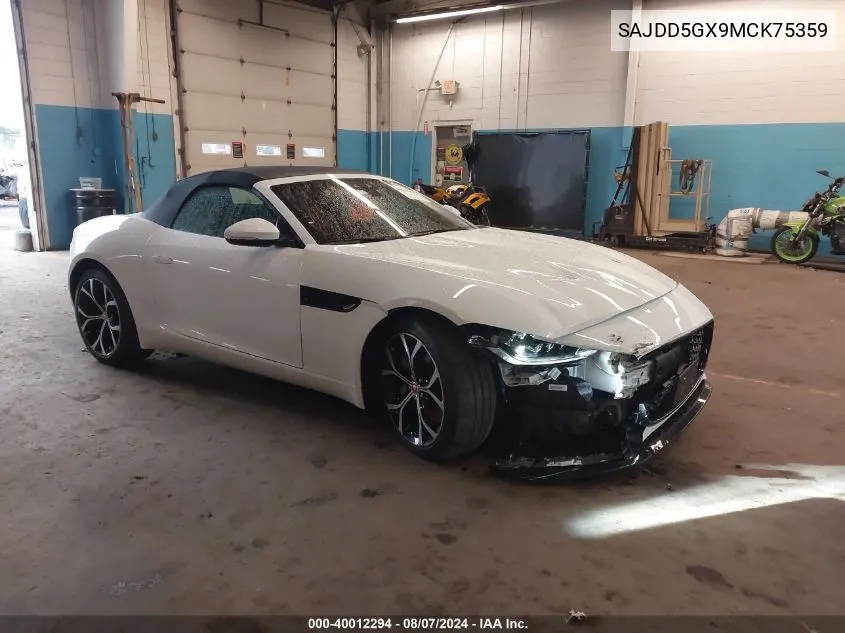 2021 Jaguar F-Type P300 Rwd Automatic VIN: SAJDD5GX9MCK75359 Lot: 40012294