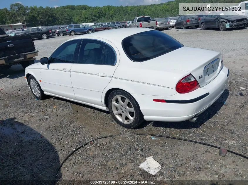 SAJDA01C2YFL51302 2000 Jaguar S-Type 3.0L V6