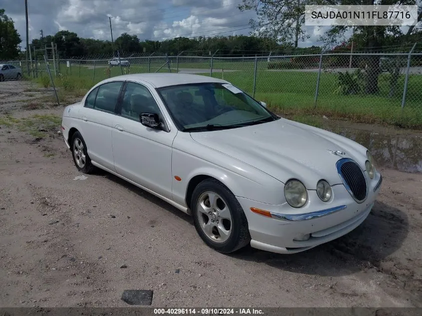 2001 Jaguar S-Type VIN: SAJDA01N11FL87716 Lot: 40296114