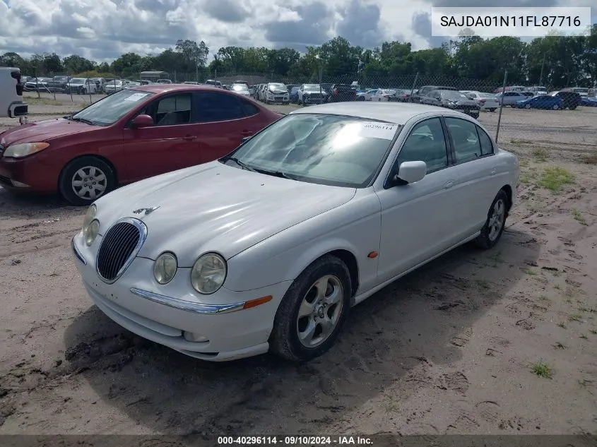 2001 Jaguar S-Type VIN: SAJDA01N11FL87716 Lot: 40296114