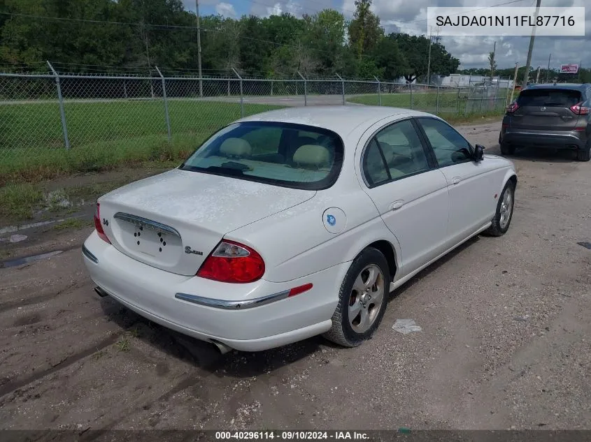 2001 Jaguar S-Type VIN: SAJDA01N11FL87716 Lot: 40296114